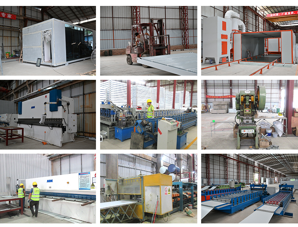 20&40ft Flat Pack Container House Custom Size Sandwich Panel Material Color Layout Modular Portable Office Building Camp Resort