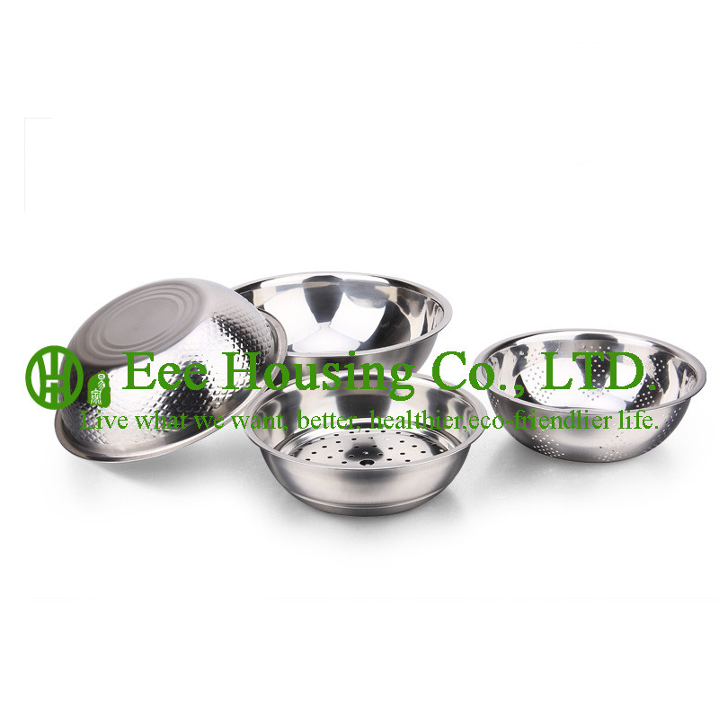 Stainless Steel cooking cookware kitchenware set,Rice washing sieve,wash vegetable plate,water separate pan Kitchen