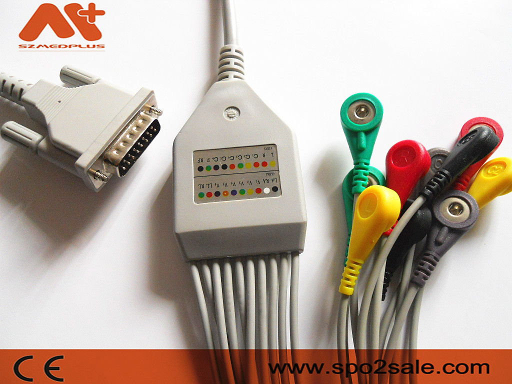 Aspel AsCARD EKG Cable 3 Serie Banana 4.0 Din 3.0 Patient End