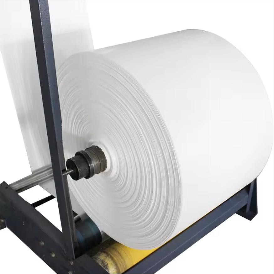 Sack PP Woven Bag Fabric Roll 40-170gsm UV Stabilized Recycled