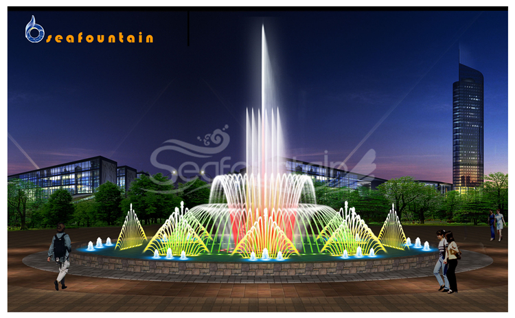 Urban Construction Floating Musical Fountain outdoor