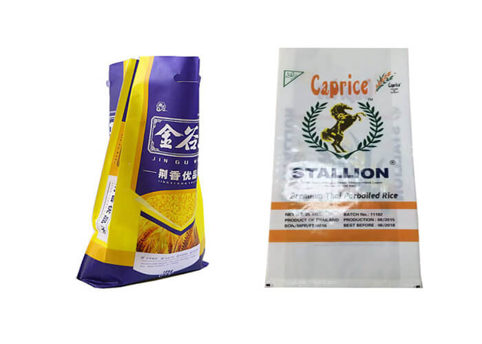 Eco Friendly Rice Packaging Bags , 20 Kg Rice Bag Polypropylene Folded