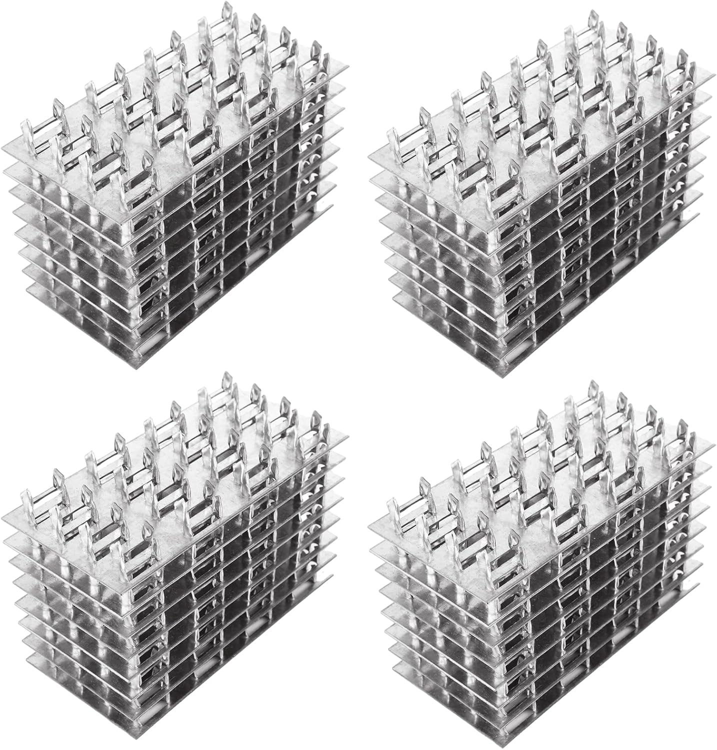 Pronged Truss Plates with 8mm Nail Teeth Galvanized Steel Flat Mending Plates Repair Tie Plate Bracket Thickness 1mm for Timber Roofing Wood Truss