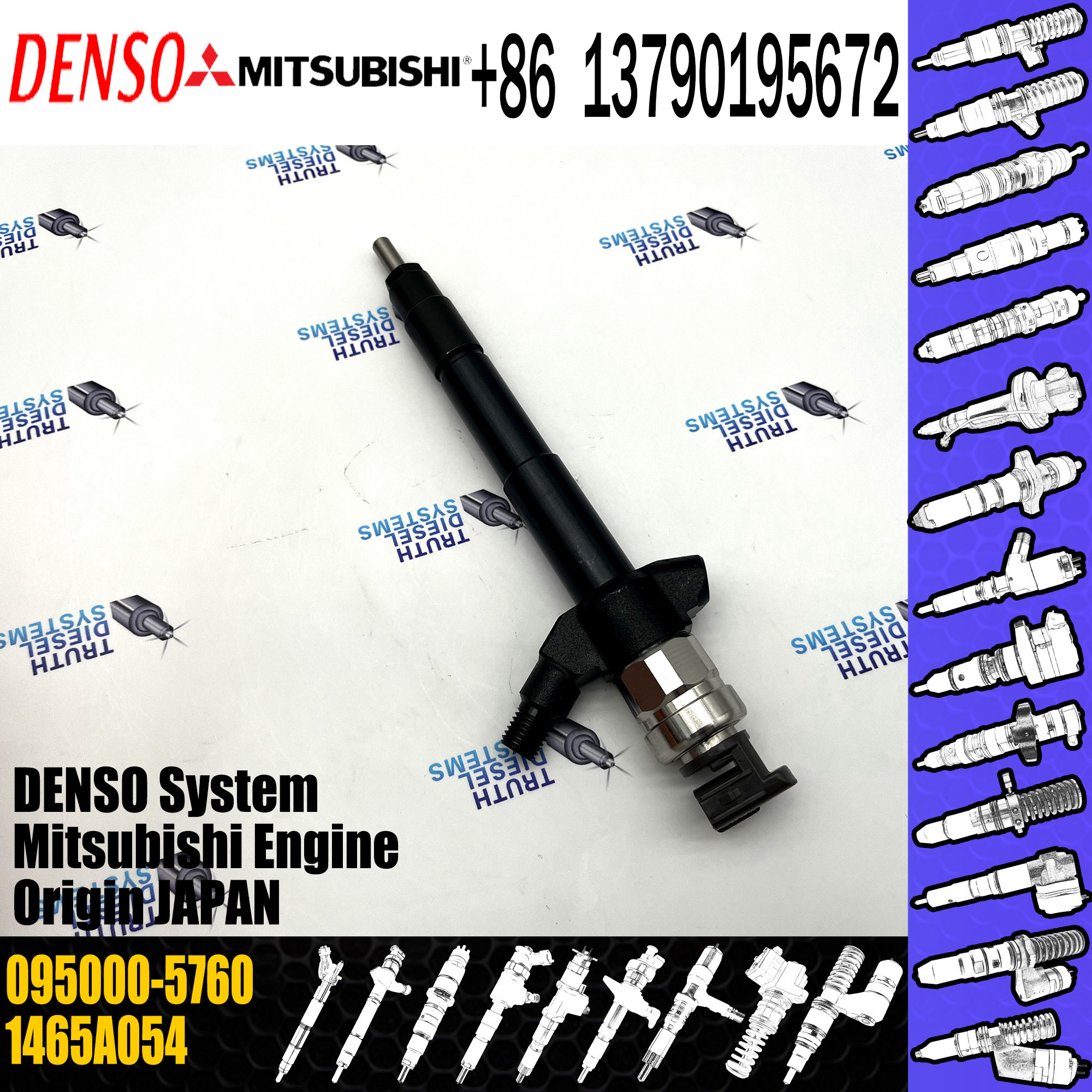 Common rail fuel injector 1465A054 095000-5760 for Mitsubishi 4M41