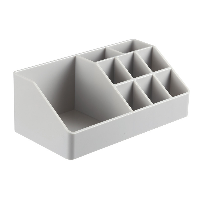 Simple Trapezoidal Plastic Makeup Organizer Box Office Table Finishing