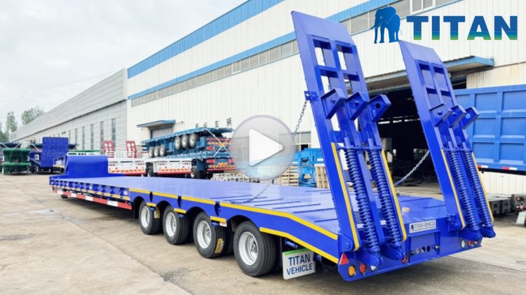 TITAN 4 Axle 40 Ft Semi Low Bed Trailer for Sale