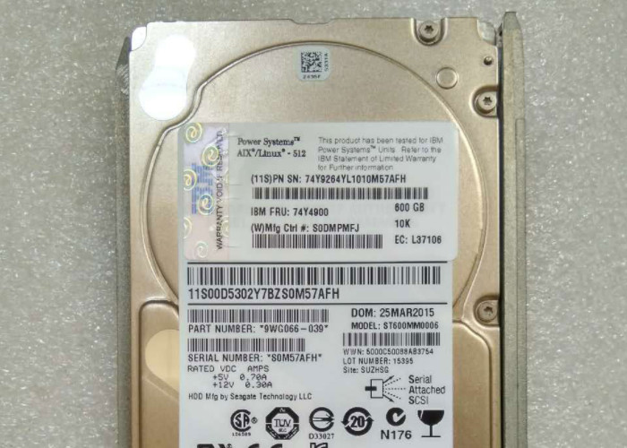 1790 P Series IBM Hard Disk 74Y4901 600G 10K SAS 74Y4900 74Y7442 74Y4894