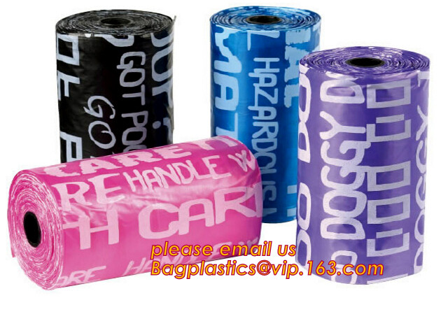 High Quality Eco-friendly Degradable Fashion With Printing Doggy Pet Dog Waste Poop Bags, Eco friendly pet dog waste poo