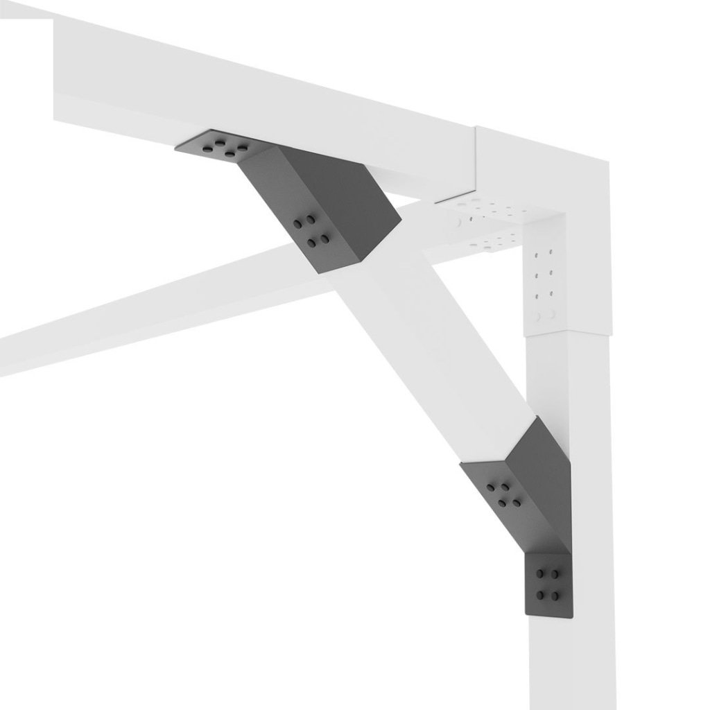 2mm Thickness Modular Outdoor Living Patio Design with DIY Pergola System and 4*4 6*6 Post Base