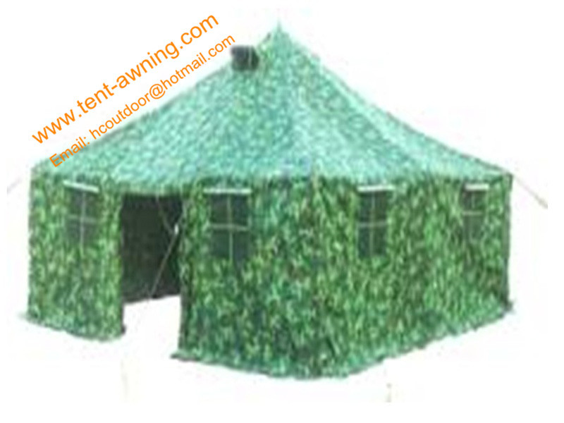 Outdoor Pole-style Galvanized Steel Waterproof Canvas Military Camouflage Tent