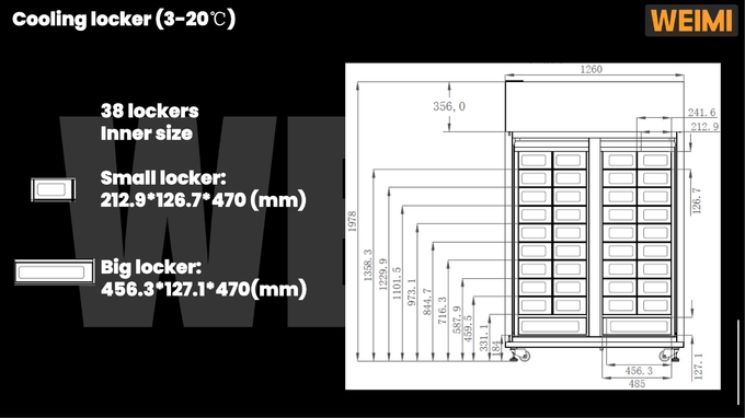 Micron Exported Globally Customized Locker Vending Machine For Eggs Cheese Fresh Flowers Vending Machine