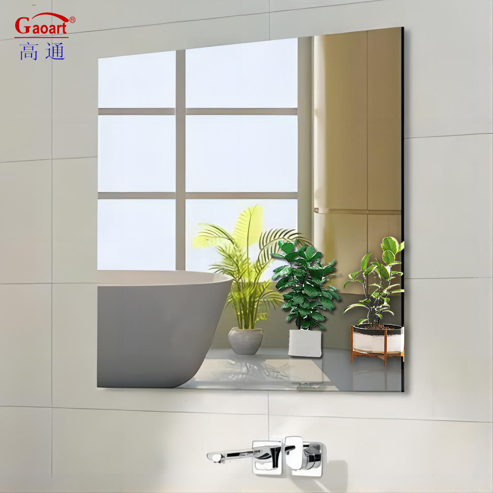 Gold Decorative Glass Modern Magic Make Up Beauty Bath Unbreakable Home Decor Wall Mirror