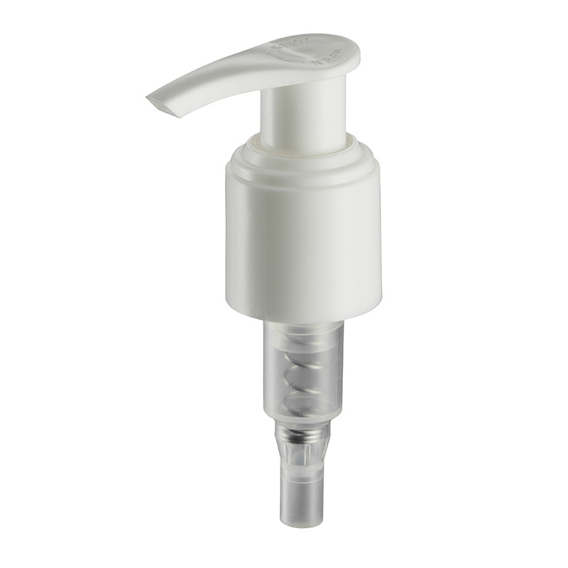 Gold White Hand Lotion Pump Dispenser Ribbed 1.3cc