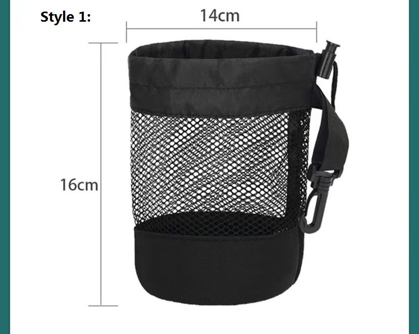 Polyester Sports Drawstring Bag Mesh Pocket Net Pouch For Storage Golf Tennis Ball