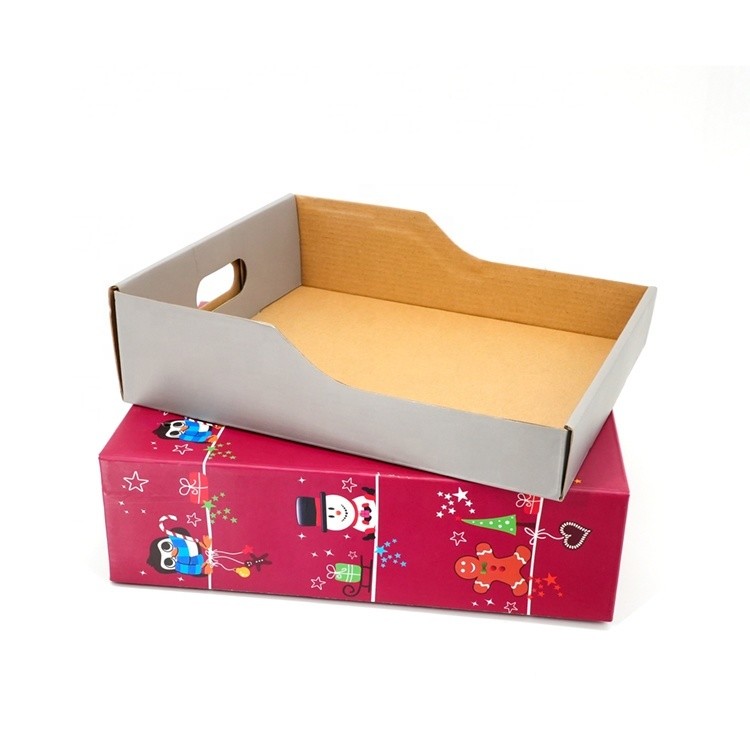 Christmas Gift Custom Picnic Hamper Basket Cardboard Box With Sleeve