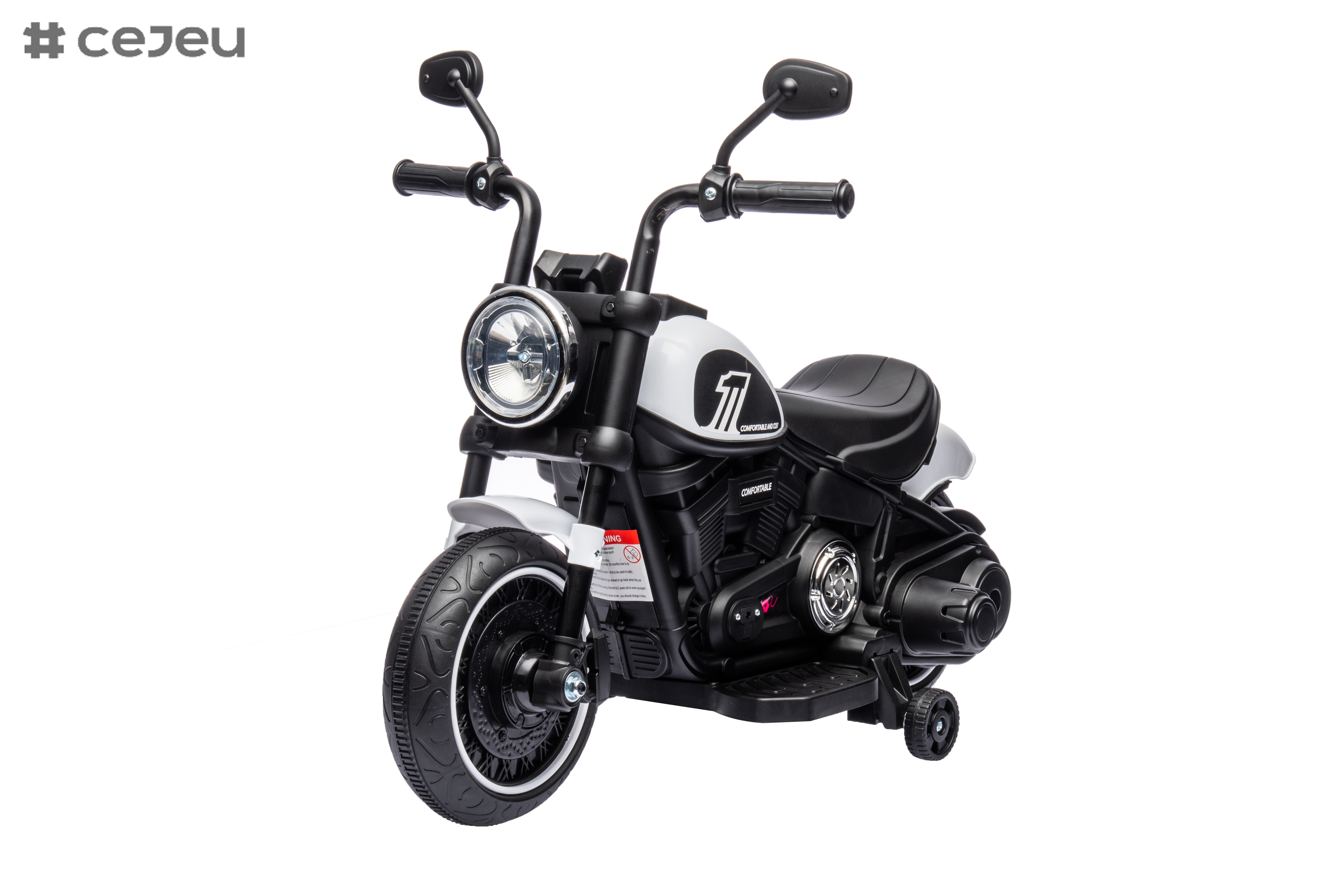 Electric Kids Motorcycle Toy, Music & Lights, Hand Acceleration & Foot Brake, 6V4.5AH