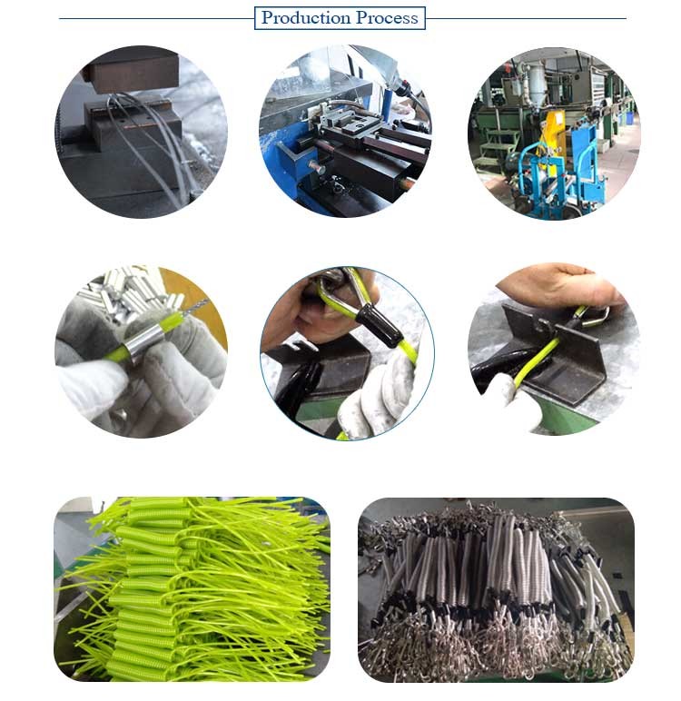 Spring Coil Tools Safety Lanyard For Steeplejack Working At Heights