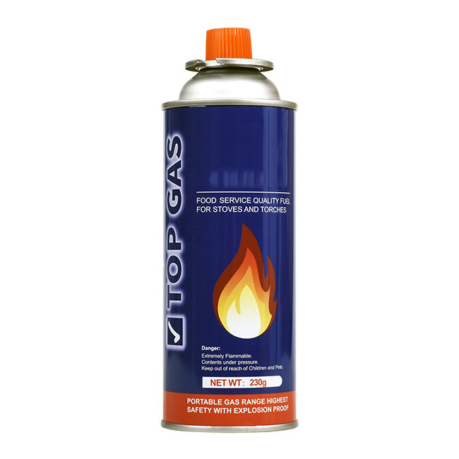 Refillable Camping Bbq Gas Bottle 400ml Capacity 65mm Diameter 220g Weight
