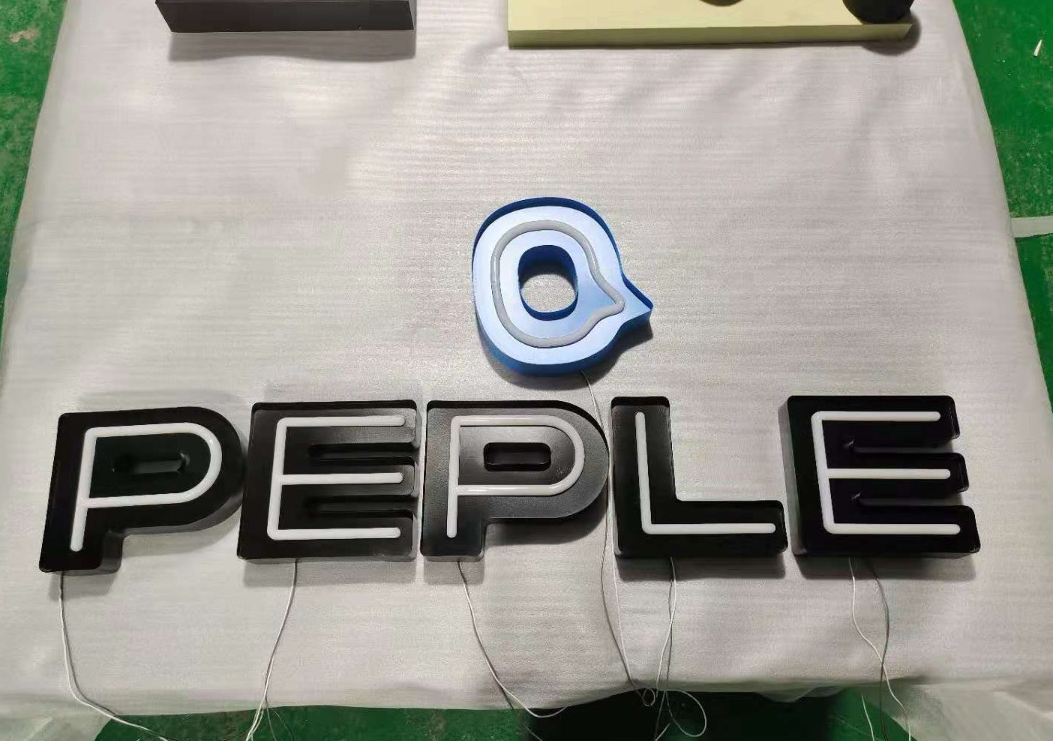 Factory free custom design stainless steel frame+acrylic 3d led neon letter sign
