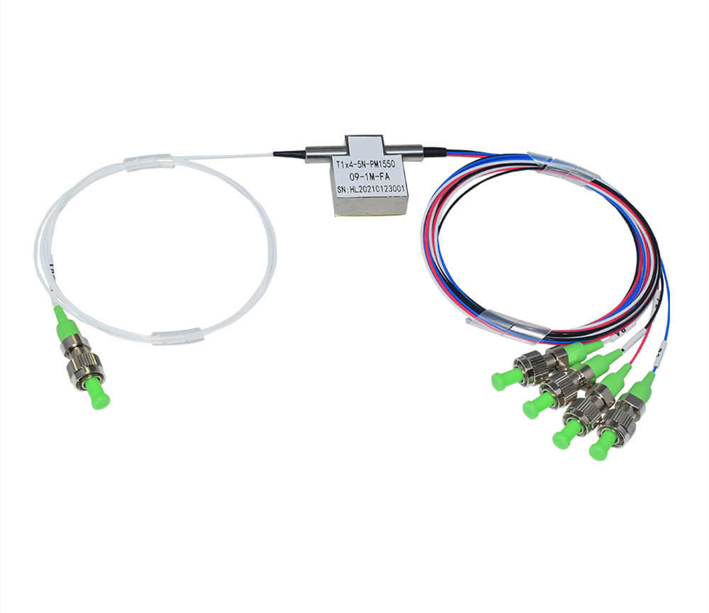 1x4 Mechanical Fiber Optical Switch 1550nm Polarization Maintaining