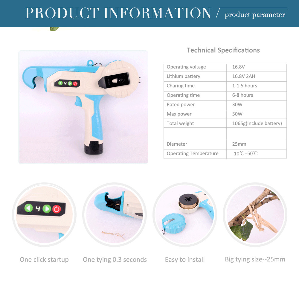 Swansoft 25mm High Efficient Elastic Twine Tying Tools Fruit Packaging Tie Machine Electric Tying Machine/Binder