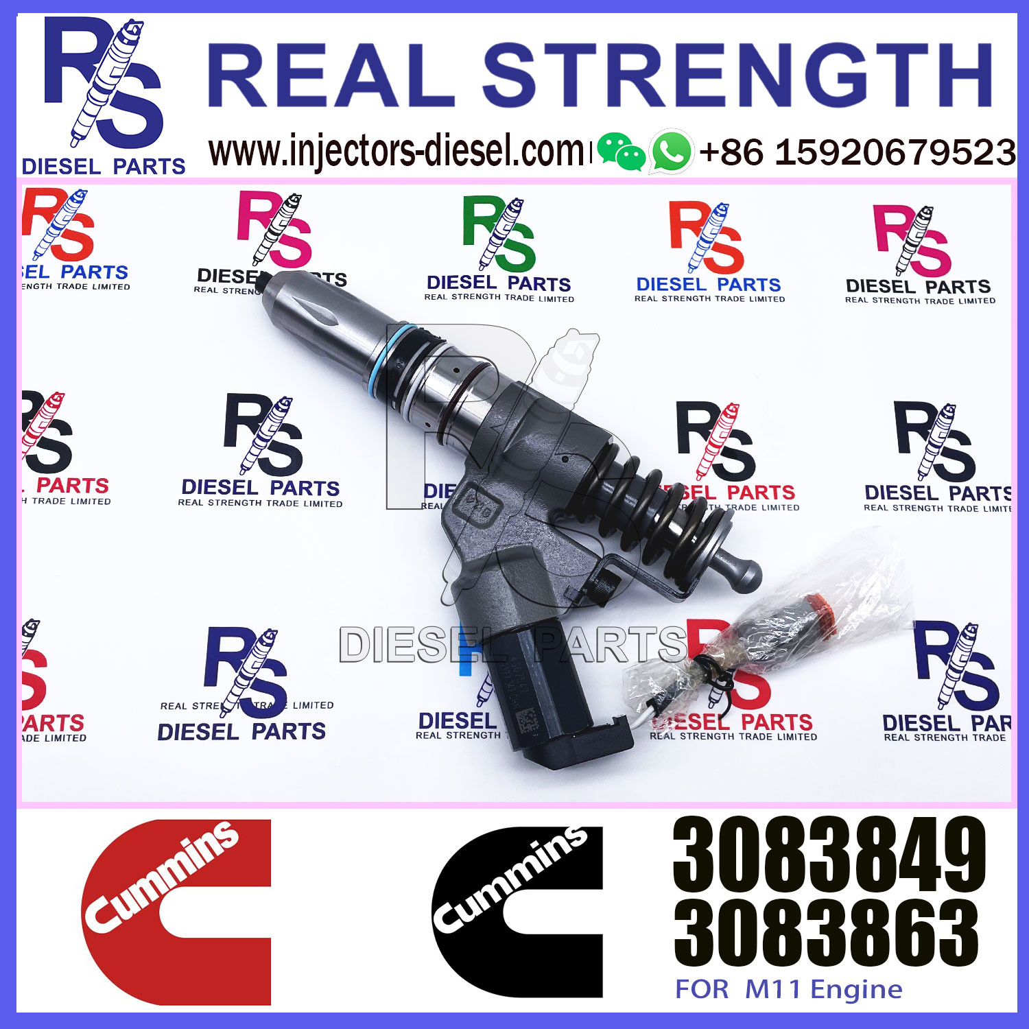 3083849 4026222 4061851 4903472 Diesel Common Rail Fuel Injector for Cummins M11 M14 ISM350 ISM QSM Engine