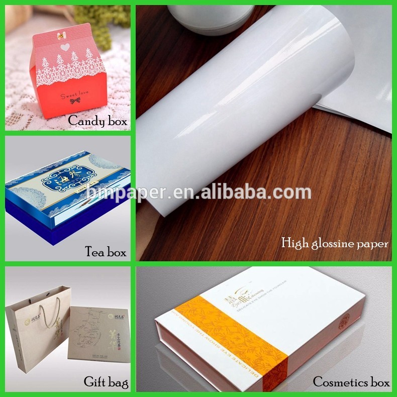 Best quality high glossy paper 225 gsm for luxury gift box invitation card