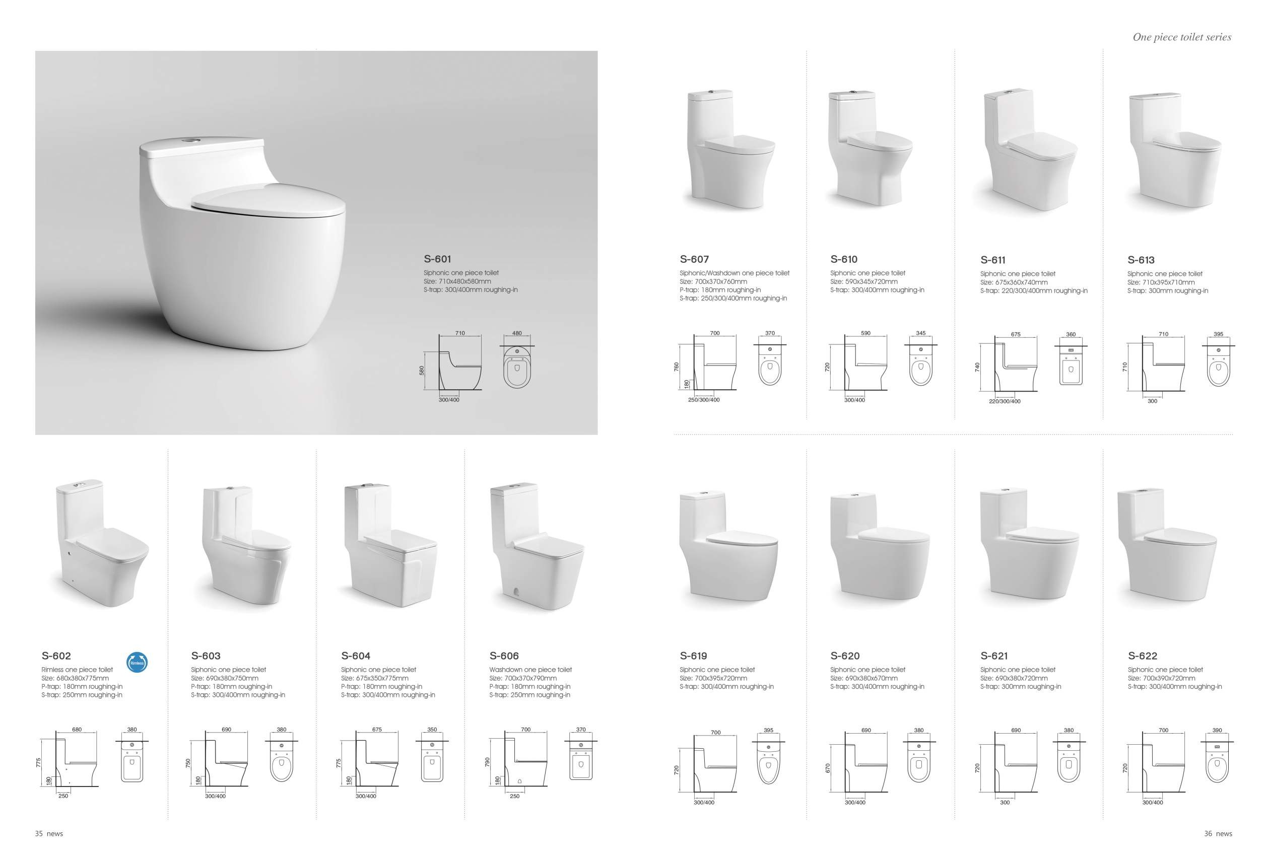 Bathroom Ceramic Siphonic Water Closet Floor Mounted Elongated 725mm