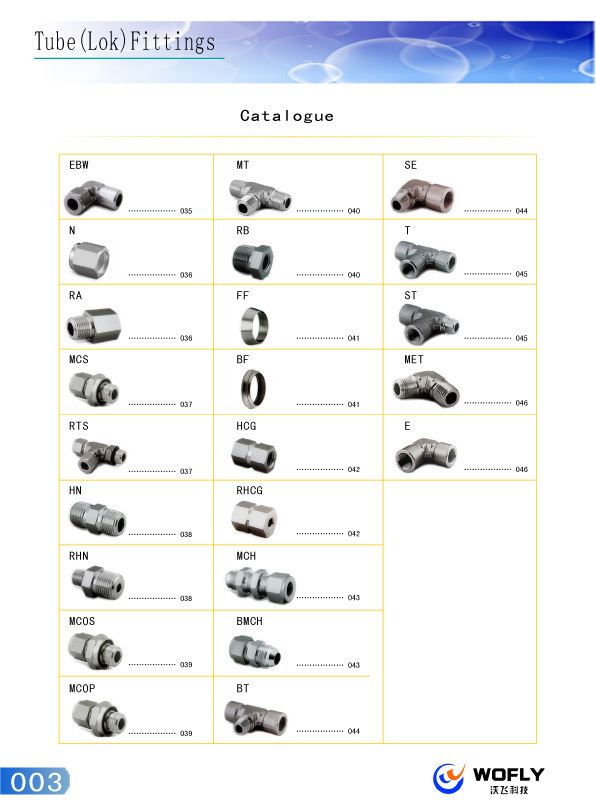 High Pressure 316 Stainless Steel Tube Fittings 3000PSI Water Oil Gas Application