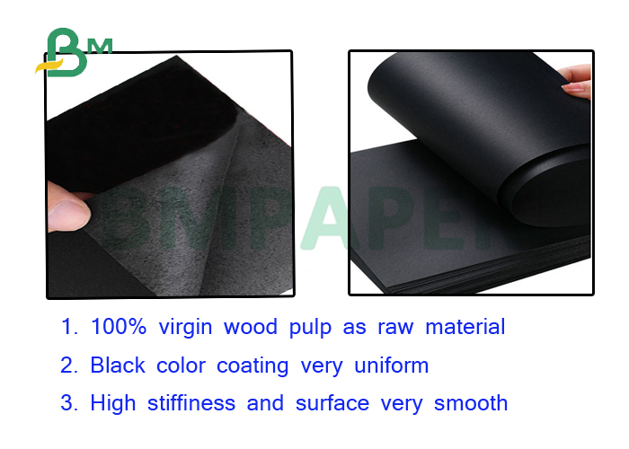 A4 A5 300gsm 350gsm Premium Quality Solid Black Chipboards For Album Covers 