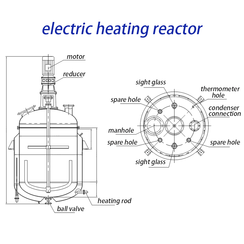 5 Ton Jacketed Batch 1 Cubic Meter Reflux Condenser Chemical Mixing Reactor with Heating