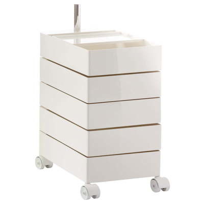 5 Drawer Mobile Plastic Wooden File Cabinet 71*31.5*10.4cm