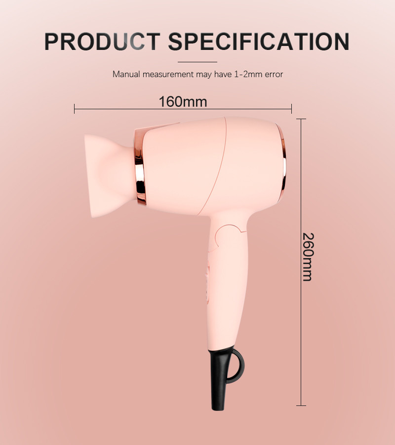 OEM Lightweight Blow Dryer , 110-240V Hang Up Hair Dryer portable