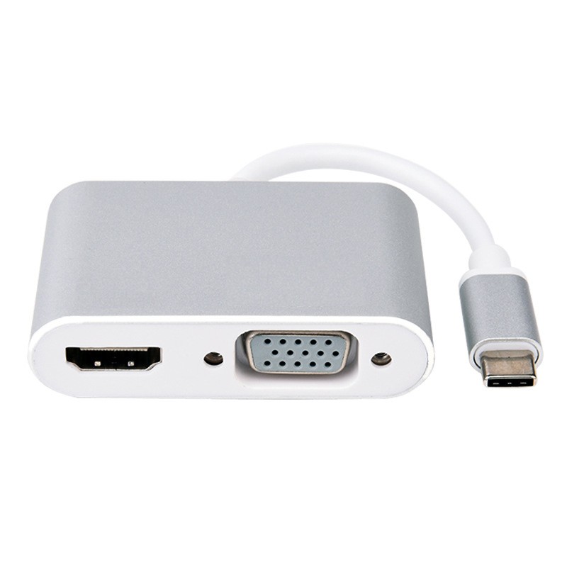 Kico Type C Hub USB Type-C Adapter to VGA & HDTV Connector OTG HD Support 1080P Factory Provide OEM Service
