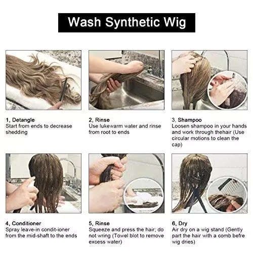 High Temperature Fiber Natural Long Straight Synthetic Wigs 120% Density
