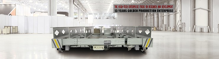 Handling system for Manufacturing Industry Rail Transfer Cart , yellow