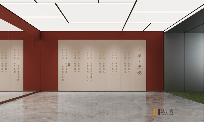 Light Colored Stainless Steel Decorative Panels With Traditional Chinese Landscape Art