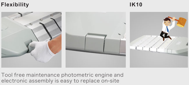 Outdoor High Power LED Street Light 240w AC 90-305V With Integrated Radiator