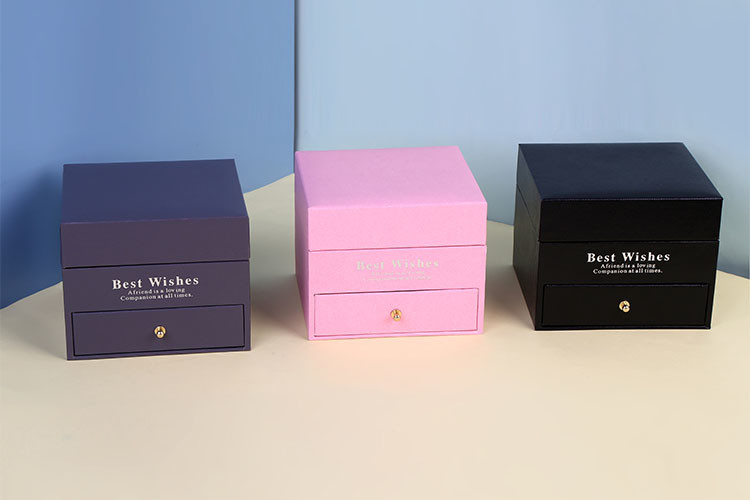 Custom Packaging Manufacturers Supremer Black Carton Box With Flower Jewelry Gift Box Storage Protection Box Wholesale
