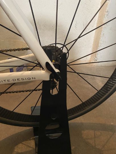 Black Bicycle Floor Type Hub Storage Mount Rear Parking Rack Stand for Work Process