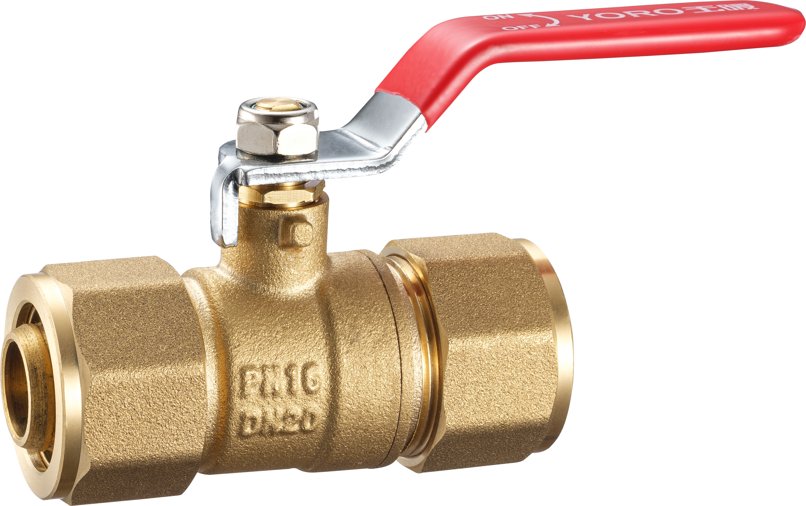 3301 3302 3303 Brass Ball Valve DN15 DN20 DN25 with Aluminum Plastic Pipe Adapters 12 x 16, 16 x 20, 20 x 25, 26 x 32