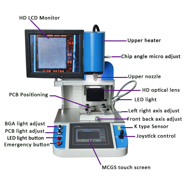 WDS 700 Quick SMD BGA Repair Station Electric Soldering Hot Air Welding