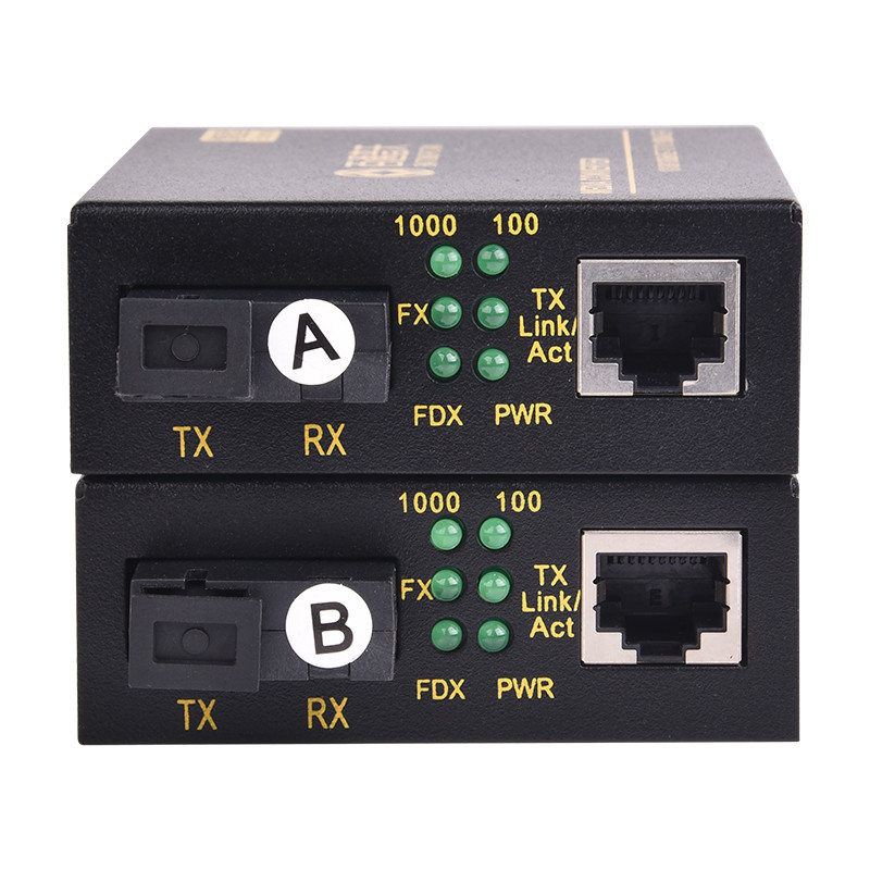 SFP Self Adaptive 10/100/1000Mbps Fiber Optic Media Converter