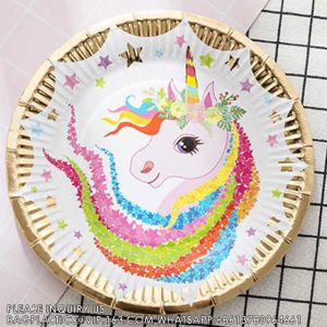 Hot Stamping Unicorn Themed Children'S Birthday Suit Party Supplies Creative