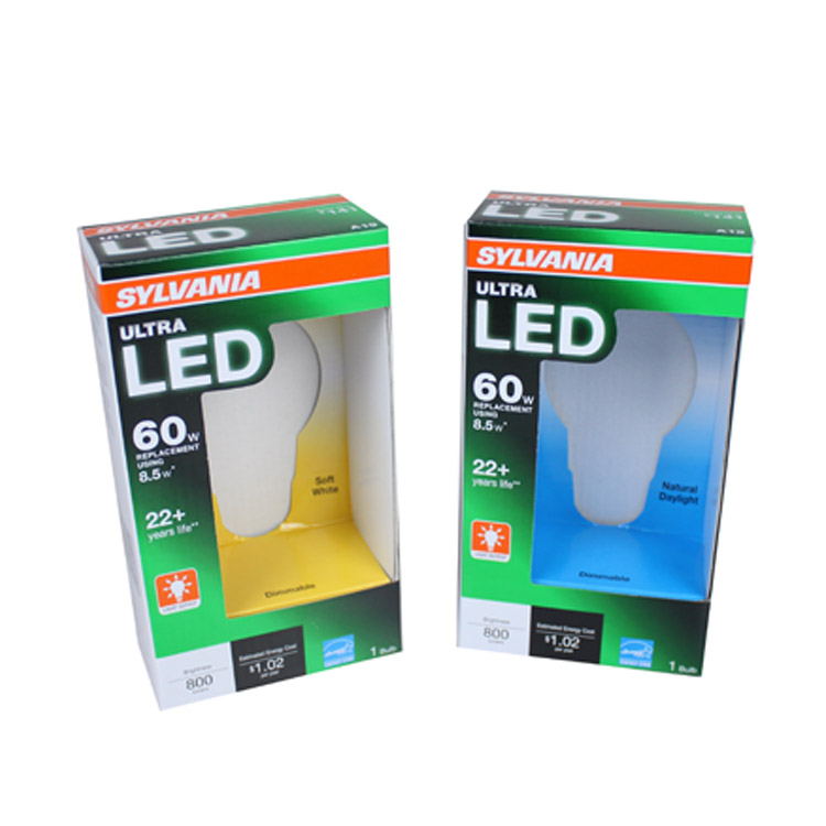 160x120cm LED Bulb Paperboard Packaging Box ODM With Plastic Window