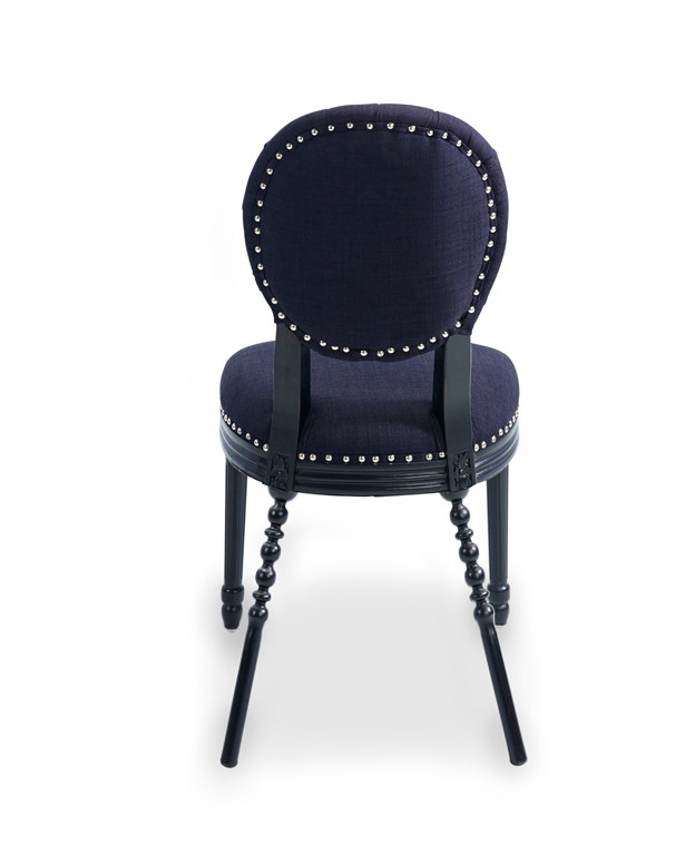 Hot sell oak wood black linen fabric chair for wedding party and rent dining chairs