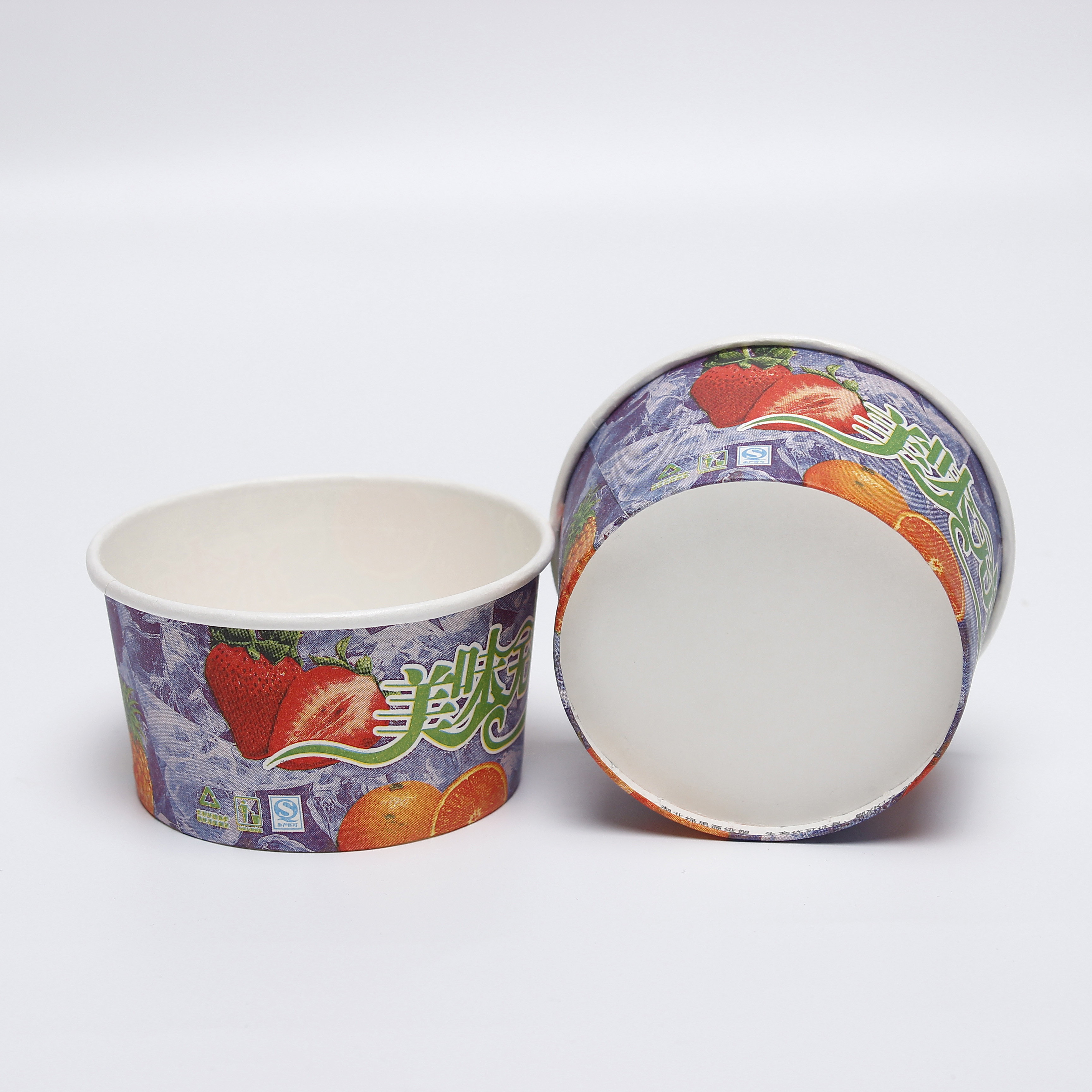 Disposable Ice Cream Paper Bowl Paper Cup With Lids For Holding Ice Cream