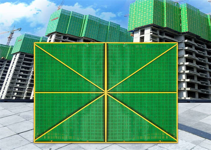 Yellow Frame Building Site Screens Safety Protection Screen Construction 1mX2m