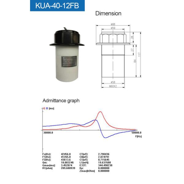 20m Range Ndt Ultrasonic Transducer Sensor IP Grade 20KHz / 25KHz Frequency