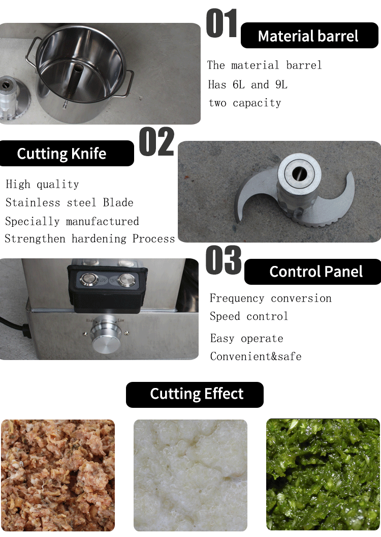 Commercial Food Chopping Machine 1100rpm Preservation